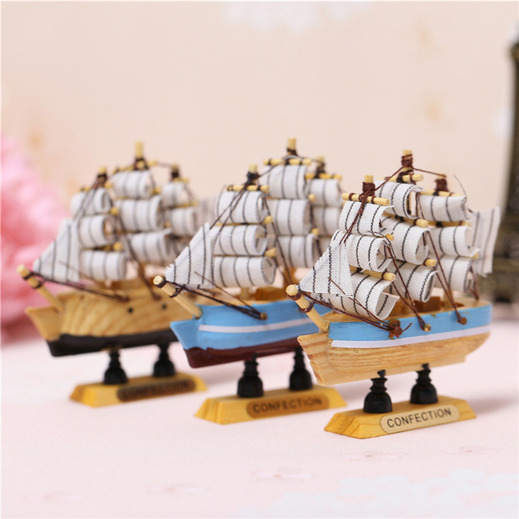 Pink Girl Heart with Lighting Chain Sailing Wooden Ship Model Living Room Partition Wood crafts