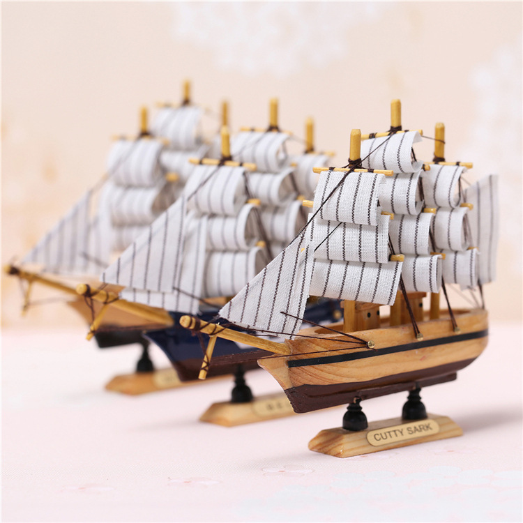 Pink Girl Heart with Lighting Chain Sailing Wooden Ship Model Living Room Partition Wood crafts