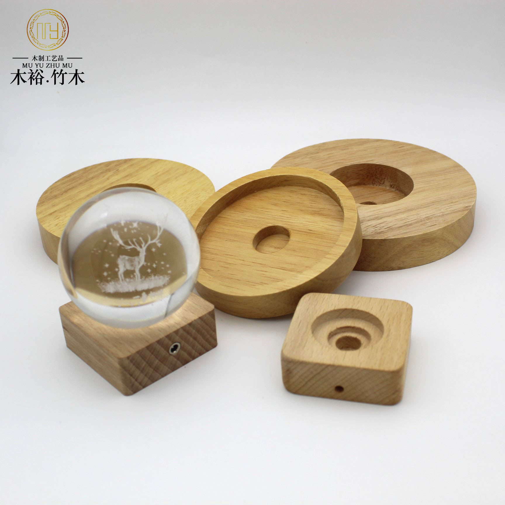 Wood crafts Wooden Base Solid Wood Led Small Night Lamp Base Fire-Free Aromatherapy Small Night Lamp Decoration Base