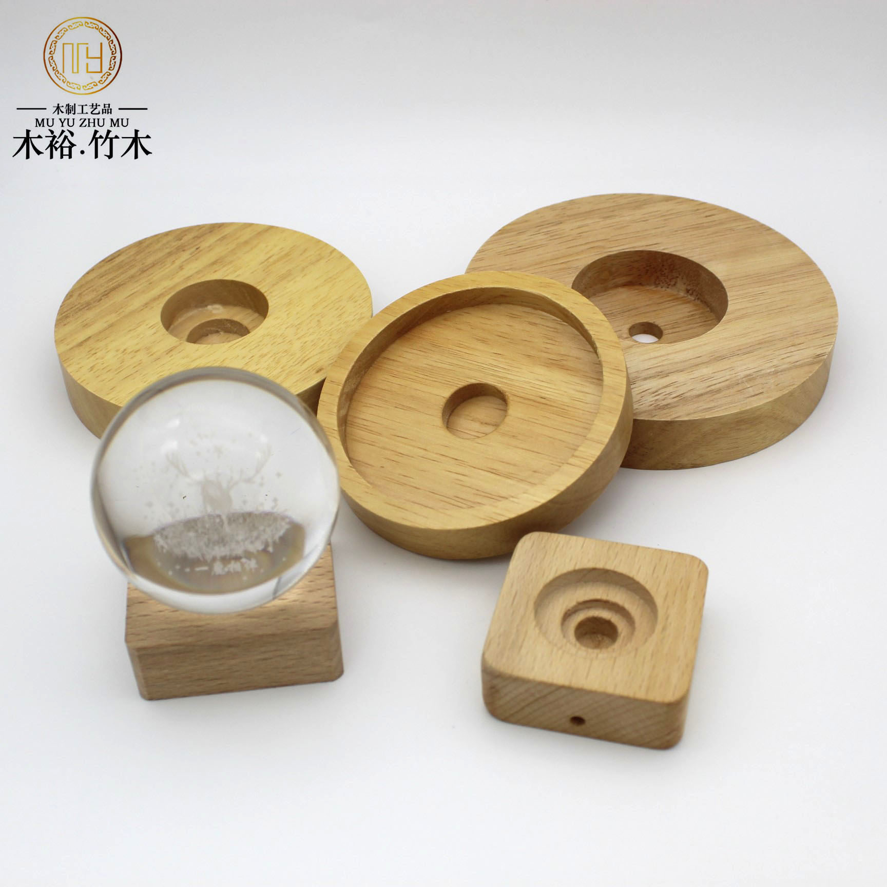 Wood crafts Wooden Base Solid Wood Led Small Night Lamp Base Fire-Free Aromatherapy Small Night Lamp Decoration Base