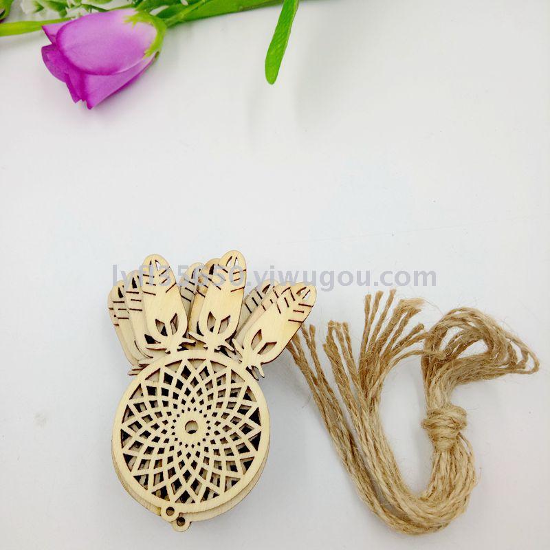 Wood crafts laser hollowed-out wood carving Christmas snowflake Christmas decoration materials.