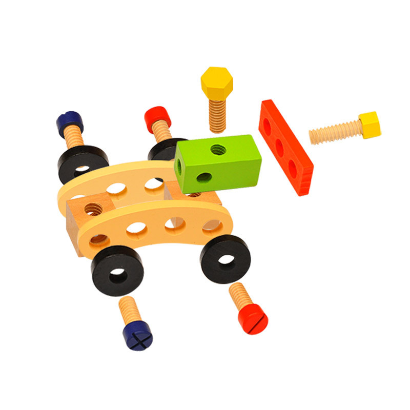 Wooden Children &#039;S Simulation Repair Toolbox Educational Parent-Child Play House Repair And Disassembly Combination Luban Tool Toy