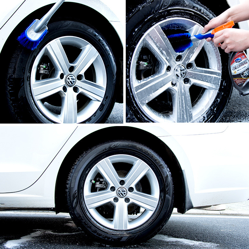 Car Wash Hub Brush Long-Handled Tire Brush Cleaning Tools Car Tire Brush Special Strong Decontamination