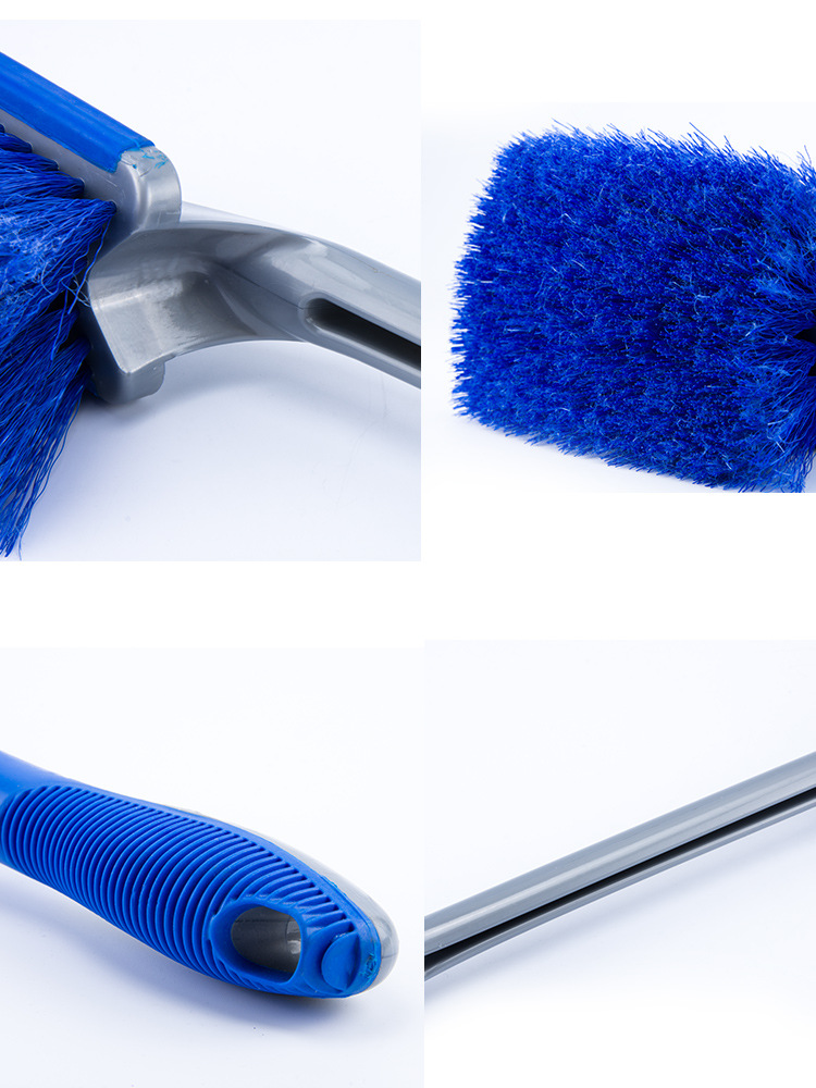 Car Wash Hub Brush Long-Handled Tire Brush Cleaning Tool Car Tire Brush Strong Decontamination Tool