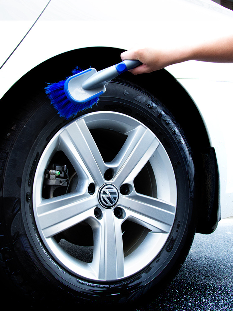 Car Wash Hub Brush Long-Handled Tire Brush Cleaning Tool Car Tire Brush Strong Decontamination Tool