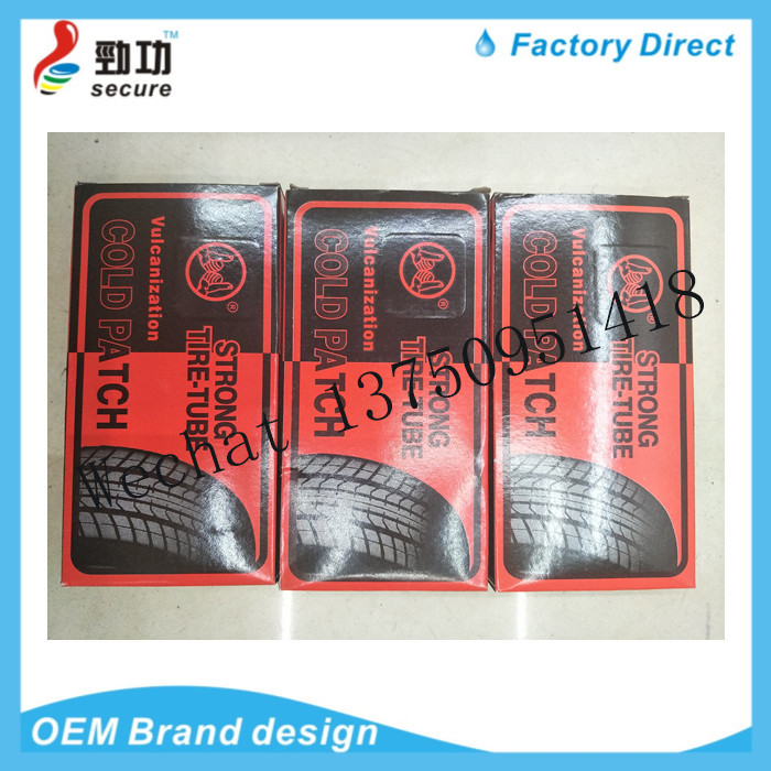 Mountain bike TIRE repair adhesive cold repair film 48 pieces of TIRE repair box with STRONG TIRE-TUBE