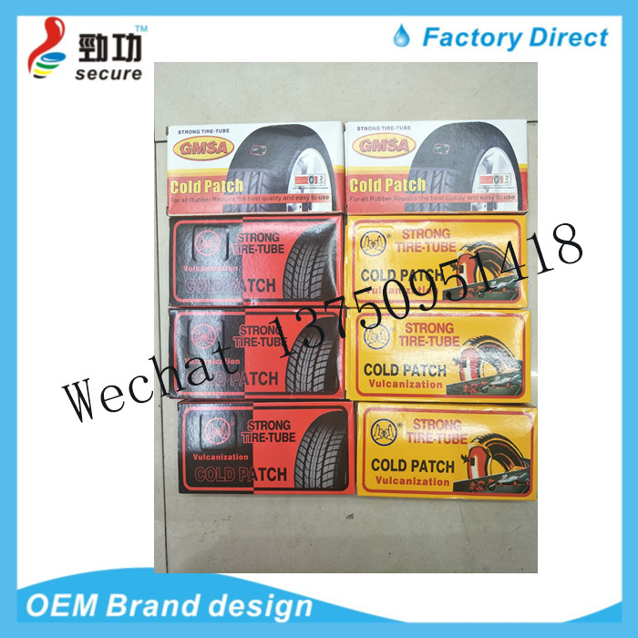 Mountain bike TIRE repair adhesive cold repair film 48 pieces of TIRE repair box with STRONG TIRE-TUBE