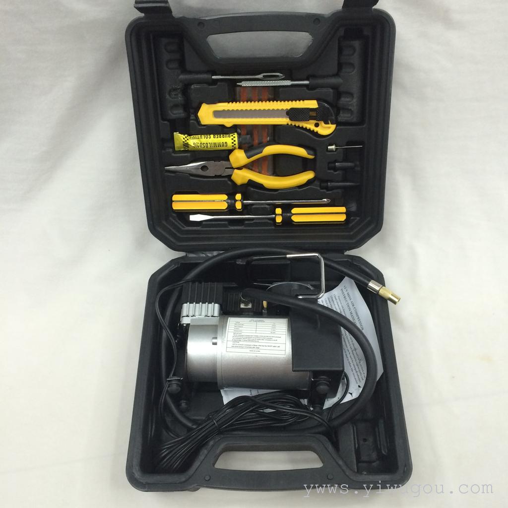 Ws732 Combination Set Automobile Air Pump Emergency Kit Tire Repair Tool High Pressure Air Pump