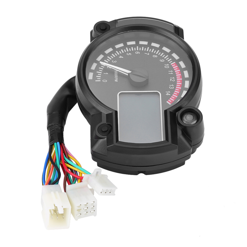Hot Selling Motorcycle Universal Meter 7 Colors Waterproof Digital LCD Display Speedometer Odometer Tachometer