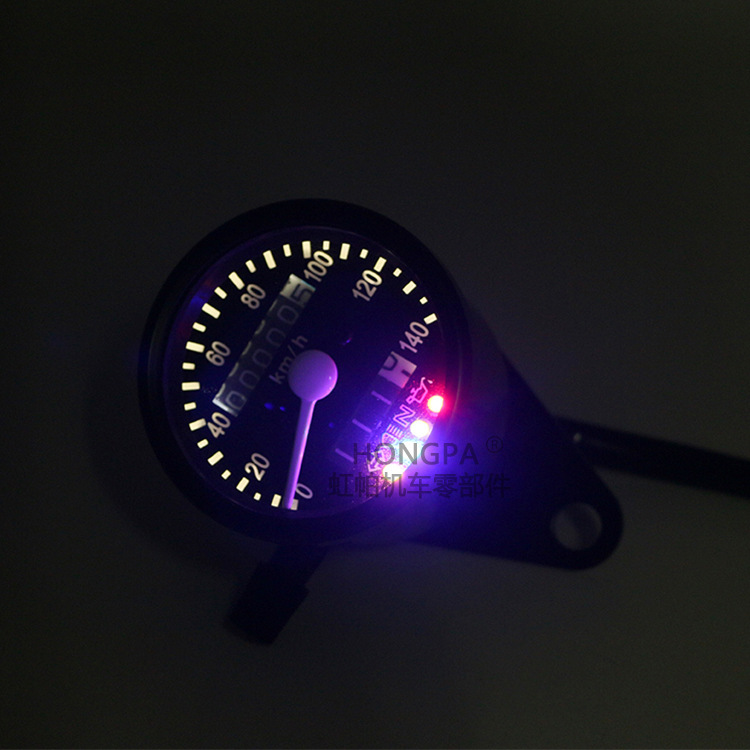 Motorcycle Led Retro Modified Instrument Assembly New Mechanical Tachometer Cg125 Retro Odometer Assembly