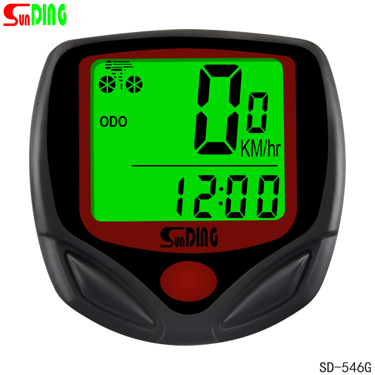 Sunding 546G bike stopwatch electric motorcycle odometer speedometer luminous English and Chinese