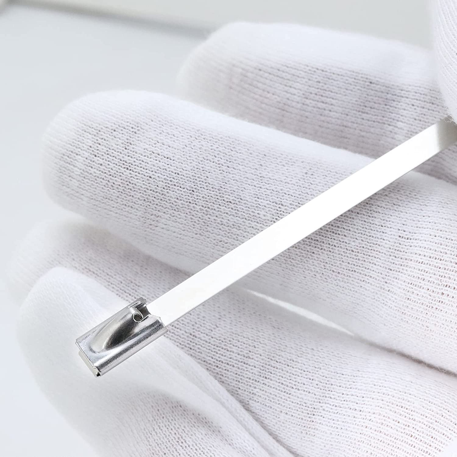 3.9 Inch 304 Stainless Steel Zip Ties Metal Zip Heavy Duty Locking Cable Ties Suitable for Exhaust Pipe