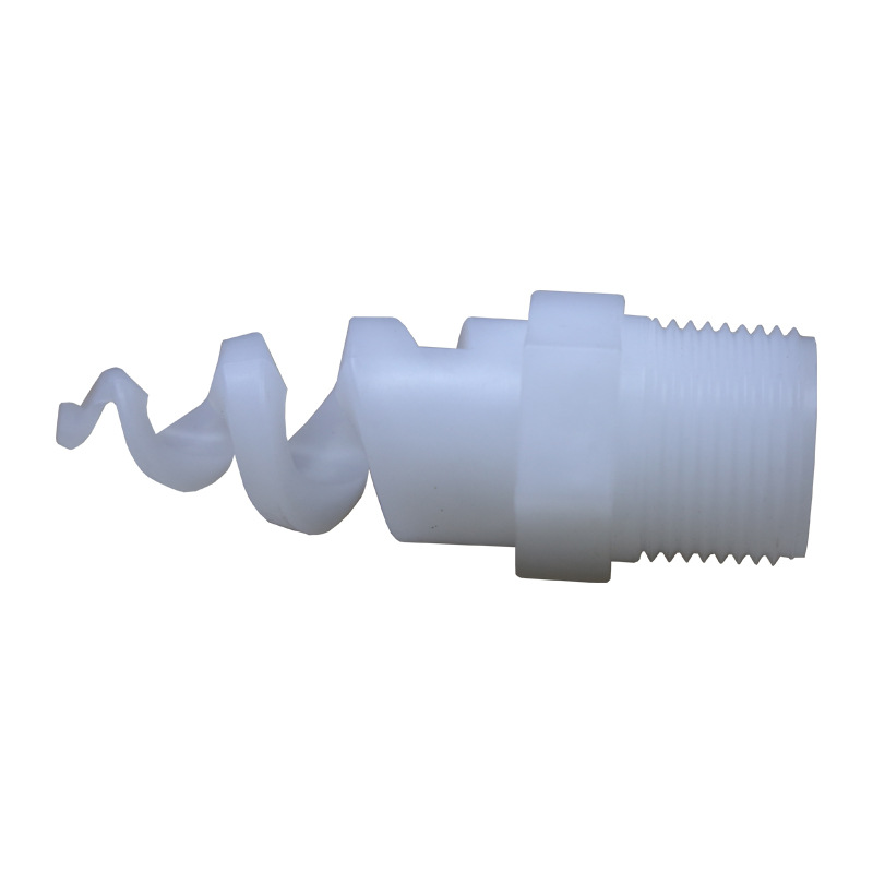 Plastic White Pp Spiral Nozzle Nozzle Industrial Cleaning Smoke Exhaust Gas Treatment Spray Tower Rotating Nozzle