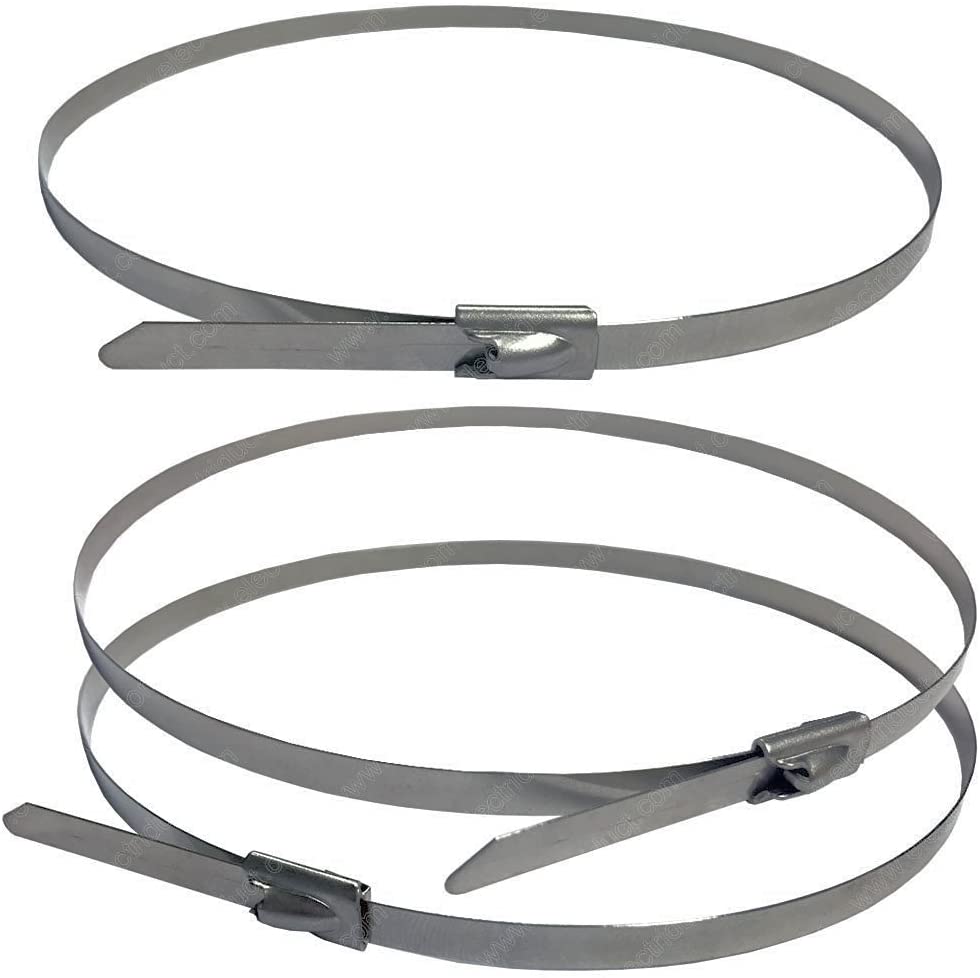 Stainless steel zipper strap exhaust the winch strap 8 inches 0.3 inch (20.3 cm) long