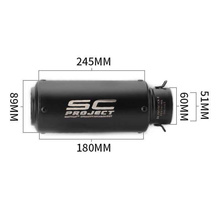 Motorcycle Sports Car Cbr1000 R6 Gsx750 Huanglong 600 ZX6R Z800 Modified SC Fried Street Exhaust Pipe