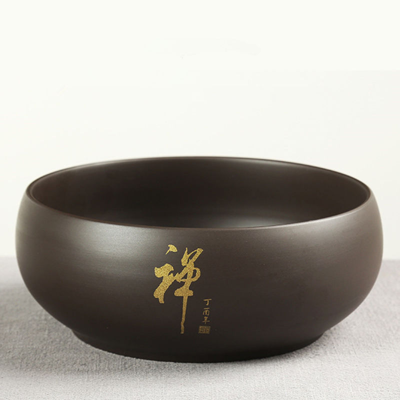 Purple Sand Large Tea Wash Household Exhausted Tea Jar Kung Fu Tea Utensils Tea Cup Washing Utensils Washing Basin Small Size Writing-Brush Washer
