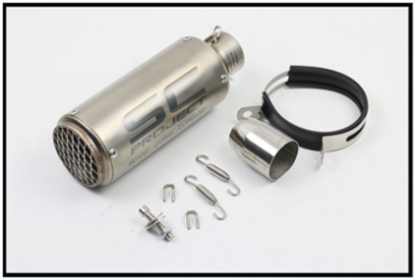 Motorcycle accessories Motorcycle muffler 89 titanium ribbon mesh 5.1 interface poet pipe