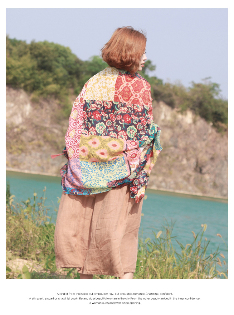 National wind travel photo cotton and muffler shawl shawl women&#039;s summer sunblock and beach towel.