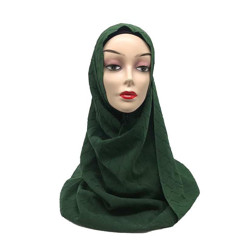 Chiffon Long head muffler Islamic scarf Ladies wrinkled wraps Women fashion scarves Solid plain shalws Muslim hijab