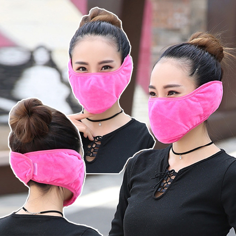 Winter cycling warm air respirator ear muffler ear muffler 2 and 1 cotton winter cycling full ear windshield
