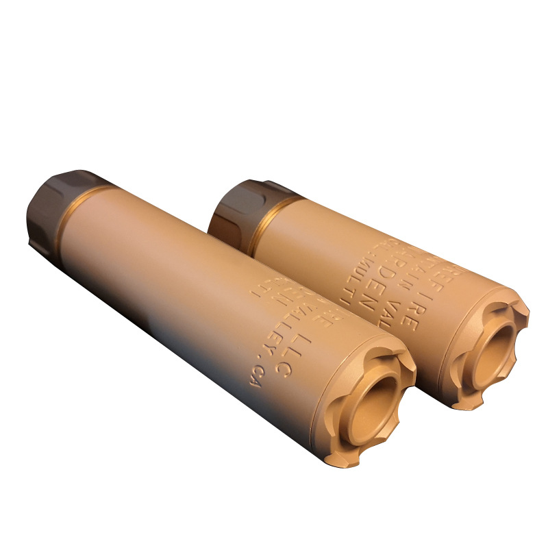 Water Bomb Accessories Jinming Metal Muffler SOCOM Reaming 14 Reverse Teeth 19 Straight Plug New Sand Color