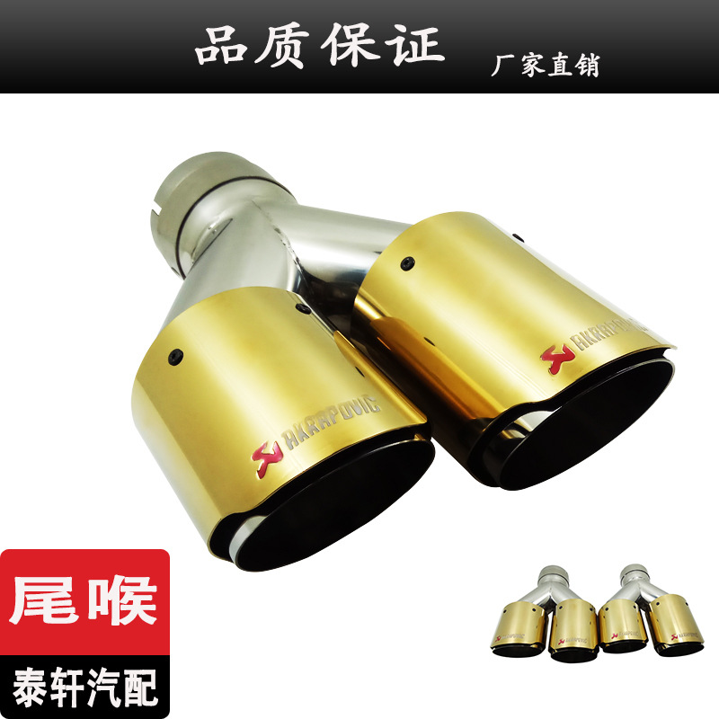 Fittings Tail Throat Muffler Ruizhi Modified Double Outlet AK Tail Throat AK Modified Exhaust Pipe Car Accessories