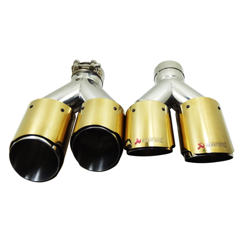 Fittings Tail Throat Muffler Ruizhi Modified Double Outlet AK Tail Throat AK Modified Exhaust Pipe Car Accessories