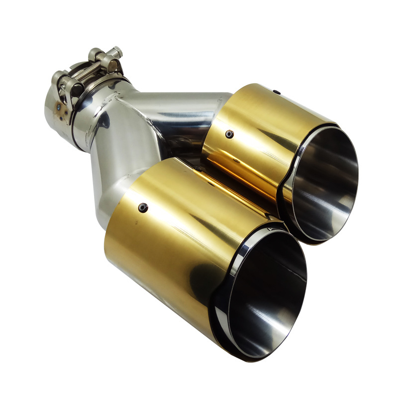 Fittings Tail Throat Muffler Ruizhi Modified Double Outlet AK Tail Throat AK Modified Exhaust Pipe Car Accessories