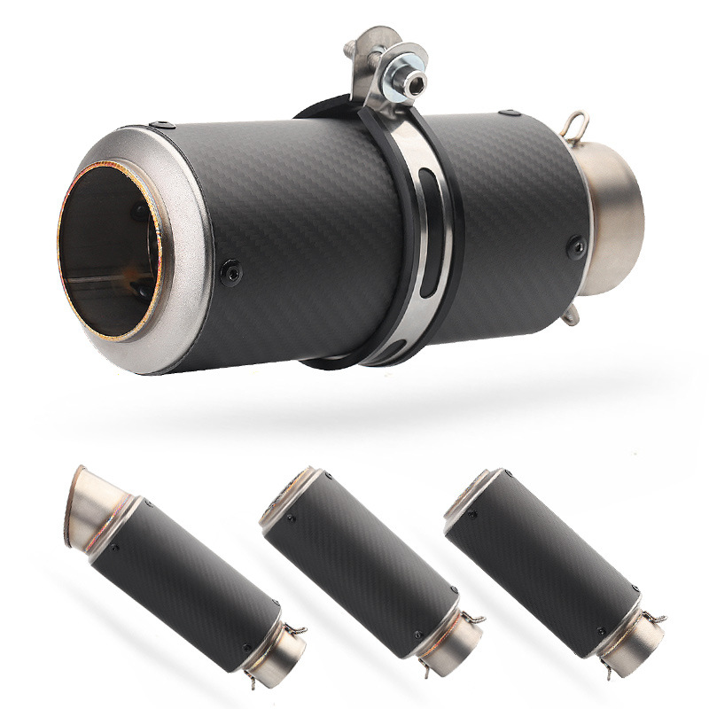 Carbon Fiber Fried Street Exhaust Pipe Smoke Tube Muffler Motorcycle Sports Car Modification Connector 5160mm Caliber SC