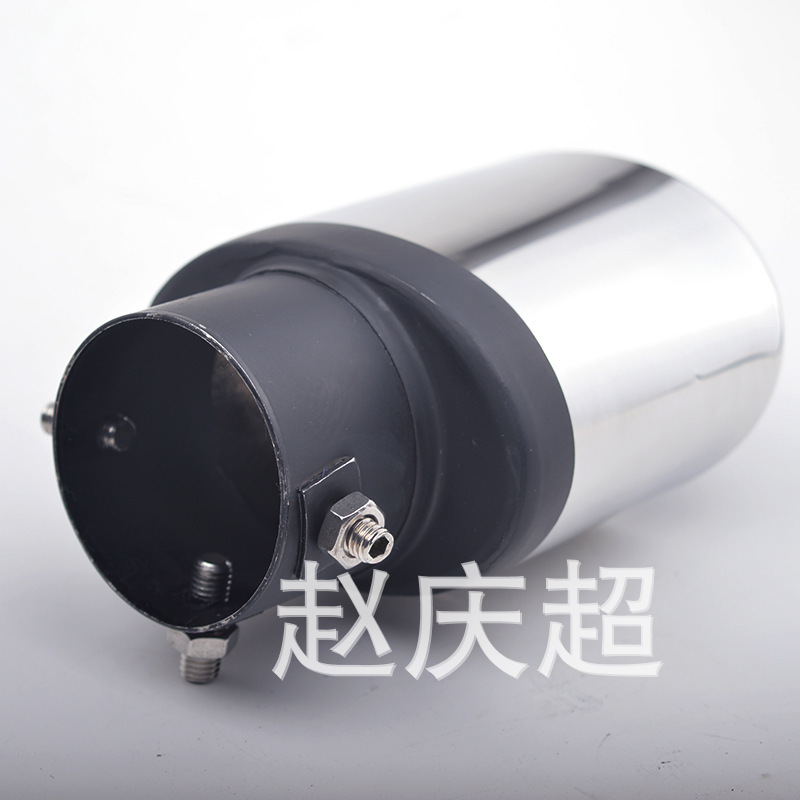 Thickened Universal Straight Car Exhaust Pipe Stainless Steel FinStyle Tail Pipe Exhaust Hood Muffler Cover