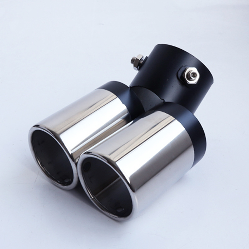 Cross-Border Car Exhaust Pipe Double Tube Tail Pipe Car Muffler Modification Suitable for Cruze Exhaust Pipe Tail Throat