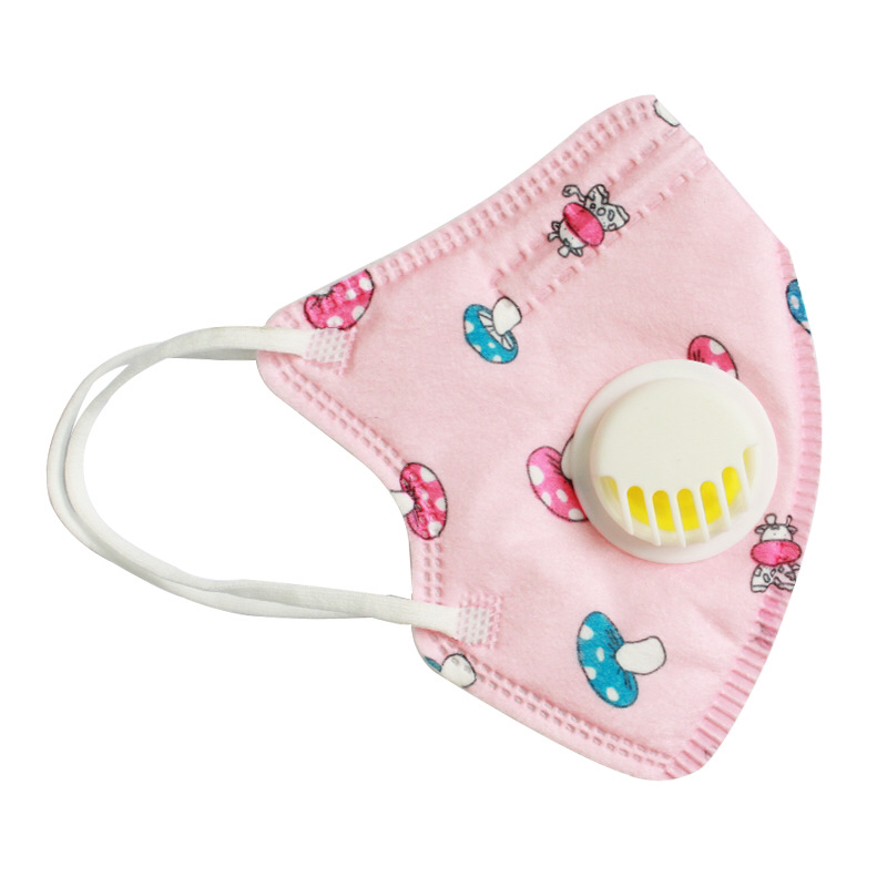 Children&#039;s KN95 Mask with Valve Kindergarten Color Cartoon Printing Anti-Haze Mask Mask in Stock Can Be Exported