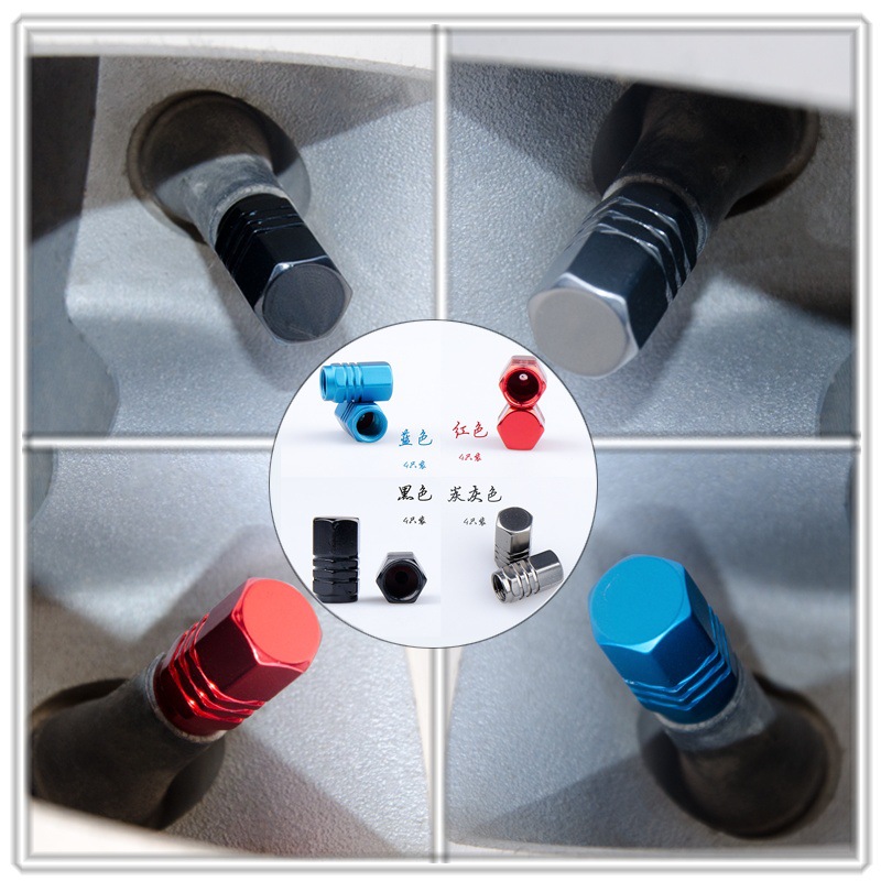 Automobile tire air nozzle cover individual valve nozzle cap anti-bleed general alloy valve core air nozzle cap modification