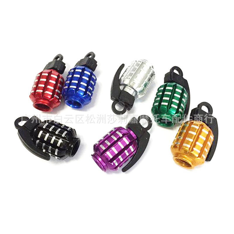 Motorcycle for Tire Retrofitting Valve Cap Grenade Aluminum Alloy Gas Nozzle Cover Explosion-Proof Valve Core Cover