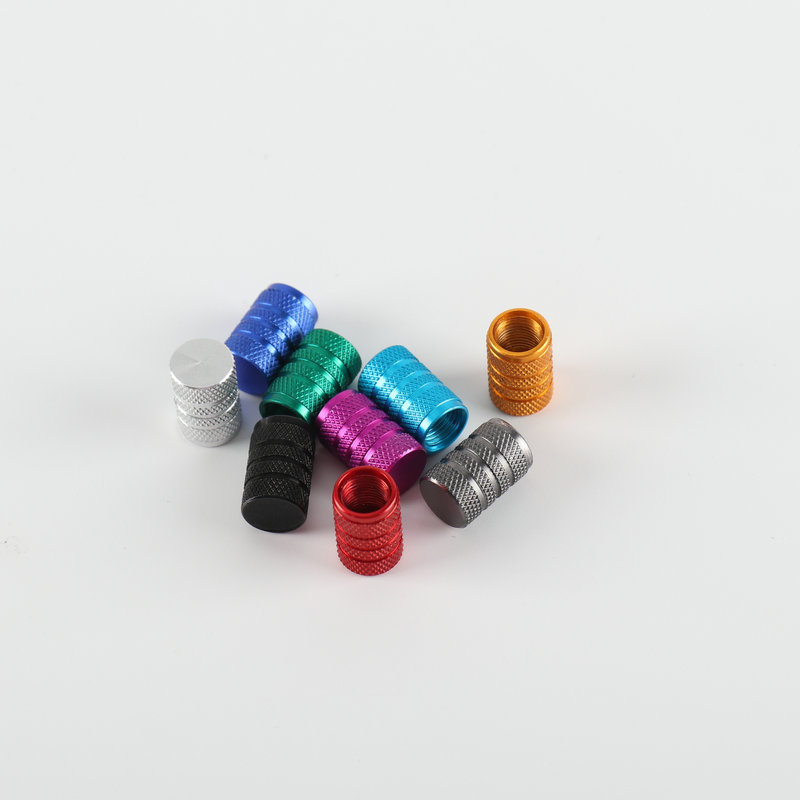 Factory Wholesale Aluminum Alloy Valve Cap Knurling Valve Cover Colorful American Valve Cap Free Shipping