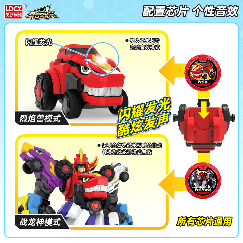 Smart Beast Story Toy Cool Bucket Reverse Combat Wheel Chariot Boy Children Luminous Sound