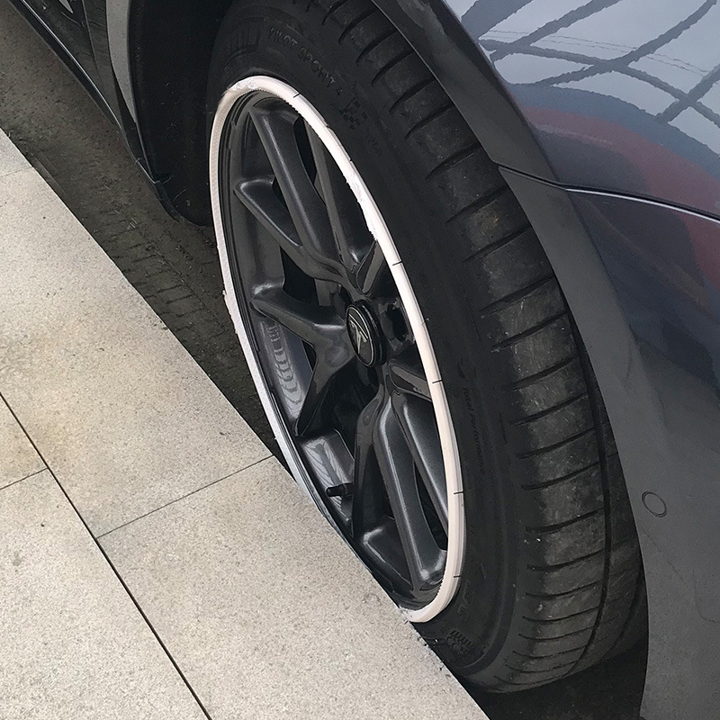 to Tesla Tesla MODEL3 Wheel Hub Protective Ring Wheel Hub AntiScratch Tire AntiScratch Universal AntiScratch Strip 3