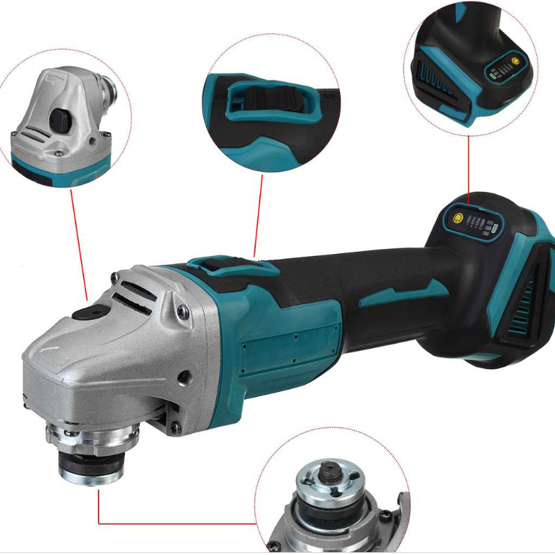 Rechargeable Brushless LithiumIon Angle Grinder Cutting Polishing Polishing Electric Hand Grinding Wheel Tool