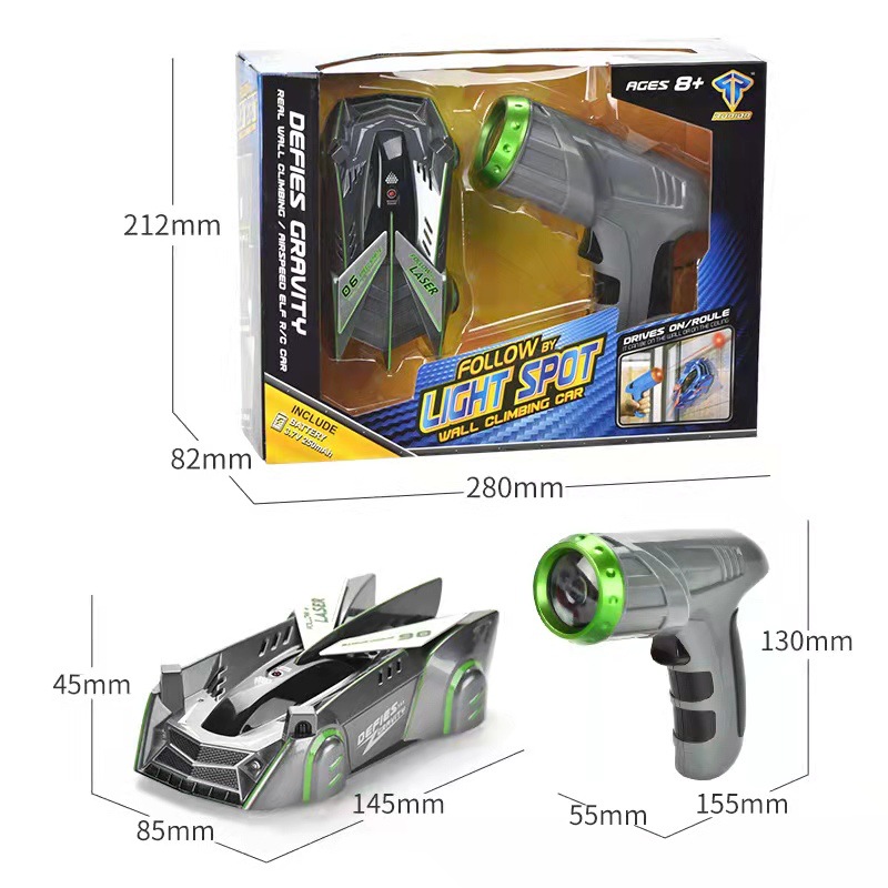 Cross-Border Infrared Laser Chasing Light Induction Wall-Climbing Car Stunt Climbing Suction Wall Car Remote Control Car Four-Wheel Drive Boy Toy