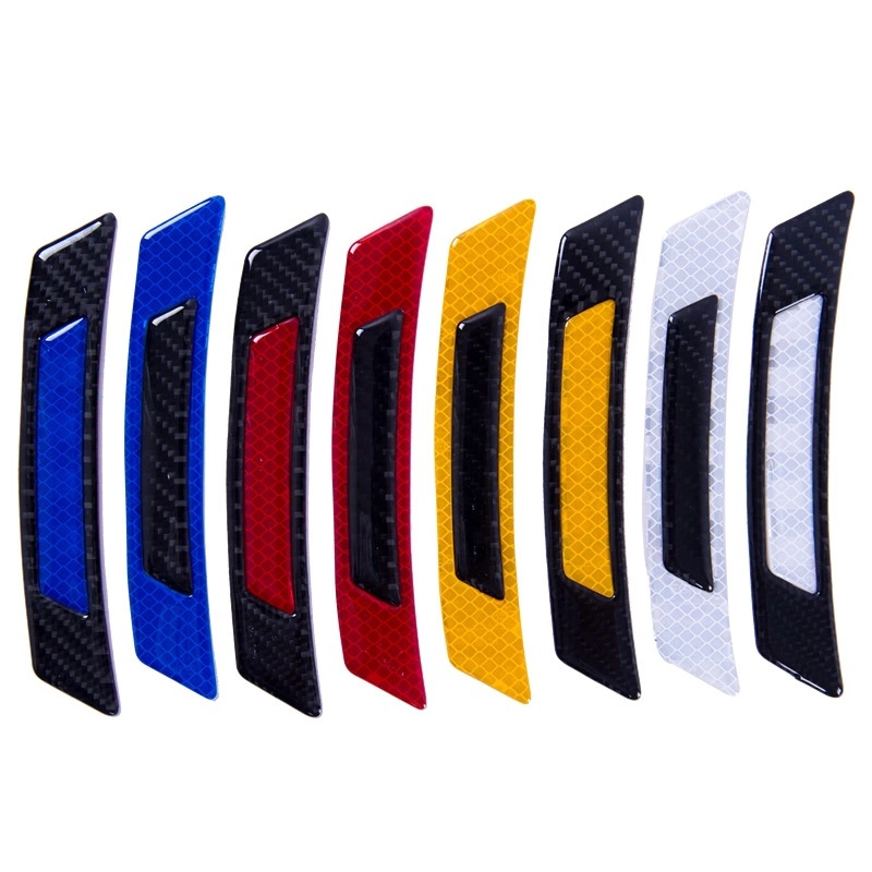 Body Decorative Strip Patch Carbon Fiber Bumper Strip American Standard Wheel Eyebrow Safety Warning Stickers Reflective