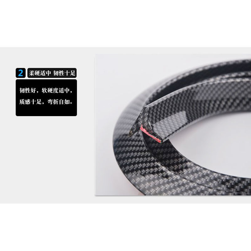 3D Carbon Fiber Pattern Rubber Wheel Eyebrow Carbon Fiber Wheel Eyebrow Decorative Strip Wheel Bumper Strip Fender Strip