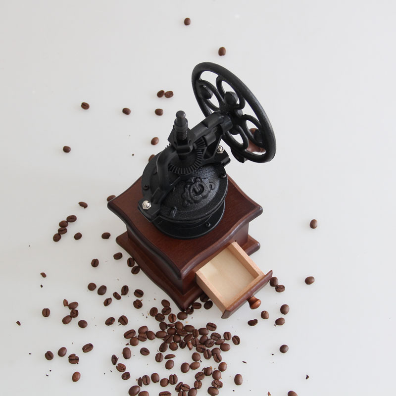 Retro Coffee Grinder Hand Coffee Bean Coffee Grinder Ferris Wheel Portable Manual Coffee Machine Flour Mill