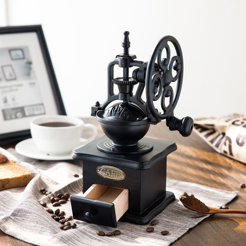 Retro Coffee Grinder Hand Coffee Bean Coffee Grinder Ferris Wheel Portable Manual Coffee Machine Flour Mill