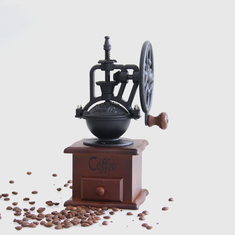 Retro Coffee Grinder Hand Coffee Bean Coffee Grinder Ferris Wheel Portable Manual Coffee Machine Flour Mill
