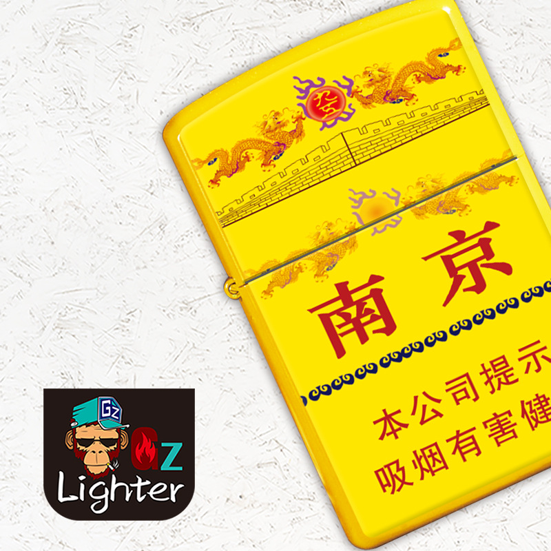 Factory Direct Sales One Piece Dropshipping Kerosene Lighter Metal Retro Grinding Wheel Lighter Customizable Logo