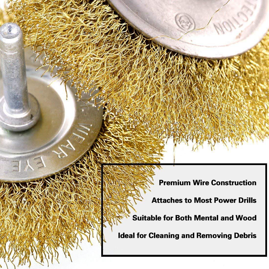 with Rod Wire Brush Polishing Wheel Derusting Wire Wheels Polishing Brush Electric Grinding Electric Drill Wire Brush