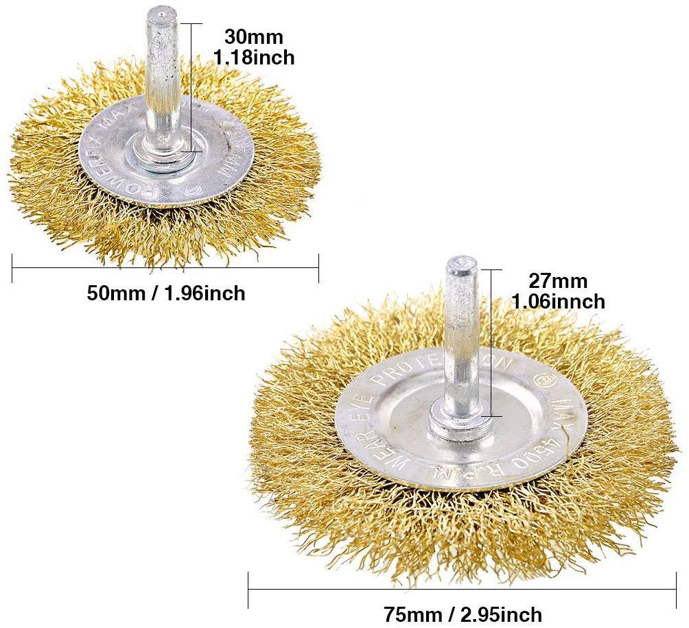 with Rod Wire Brush Polishing Wheel Derusting Wire Wheels Polishing Brush Electric Grinding Electric Drill Wire Brush