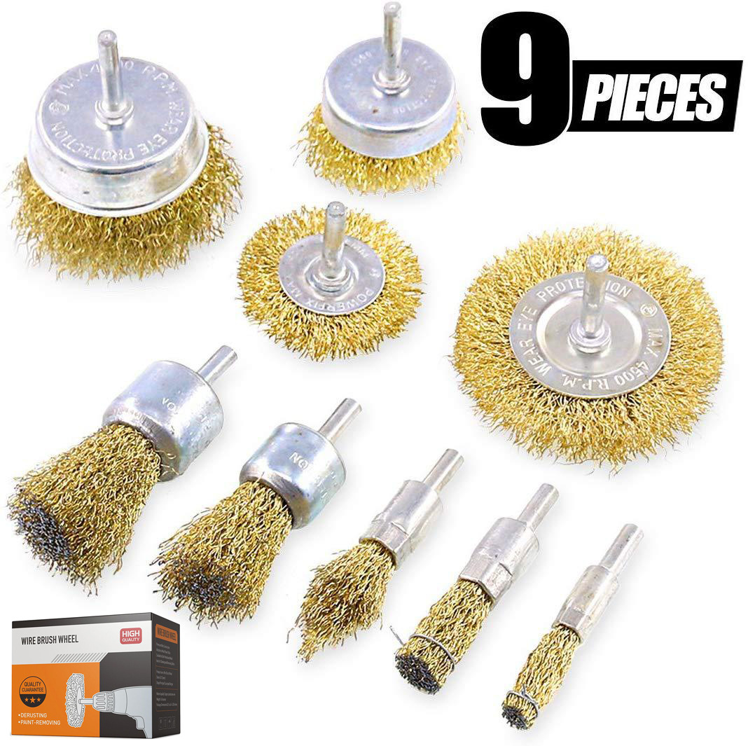 with Rod Wire Brush Polishing Wheel Derusting Wire Wheels Polishing Brush Electric Grinding Electric Drill Wire Brush