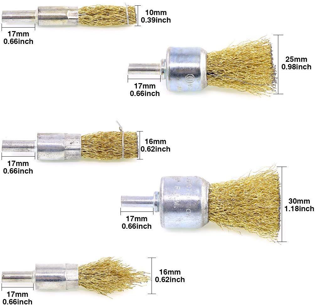 with Rod Wire Brush Polishing Wheel Derusting Wire Wheels Polishing Brush Electric Grinding Electric Drill Wire Brush