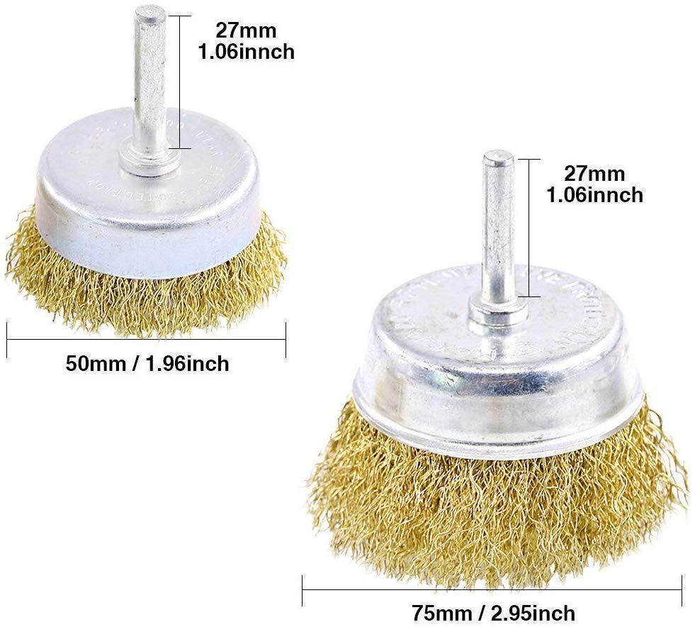 with Rod Wire Brush Polishing Wheel Derusting Wire Wheels Polishing Brush Electric Grinding Electric Drill Wire Brush